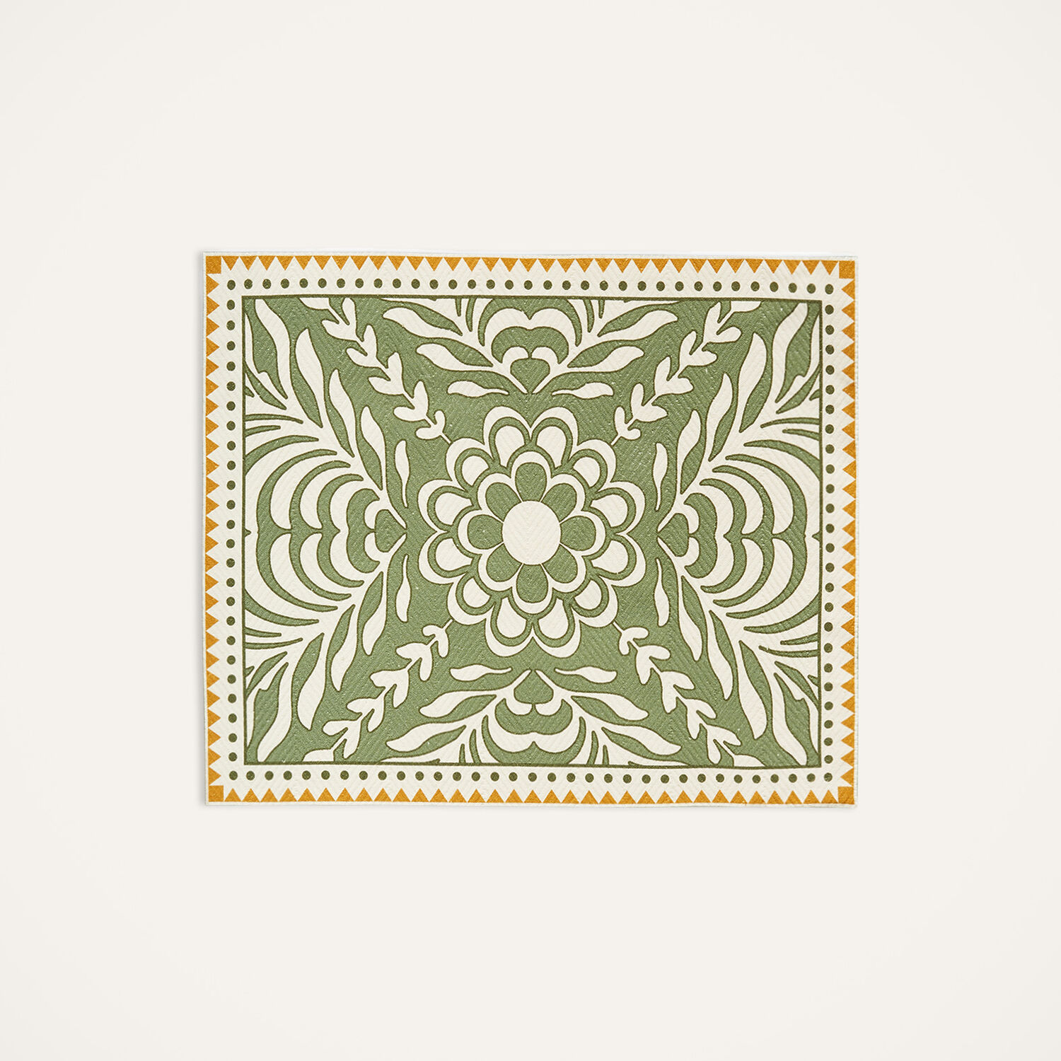  La Doublej Placemats & Runners Gend - Herringbone Placemats Set Of 2 Tudor Light Green One Size 100% Cotton 