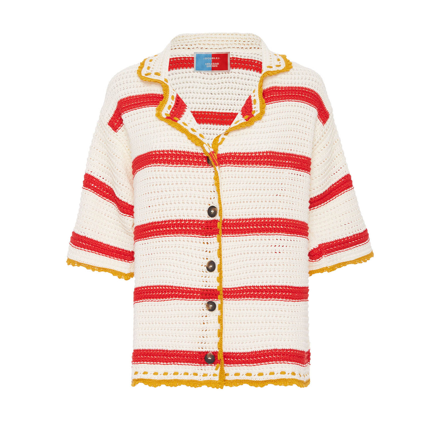 La Doublej Salt'n'vinegar Jacket In Cream & Red