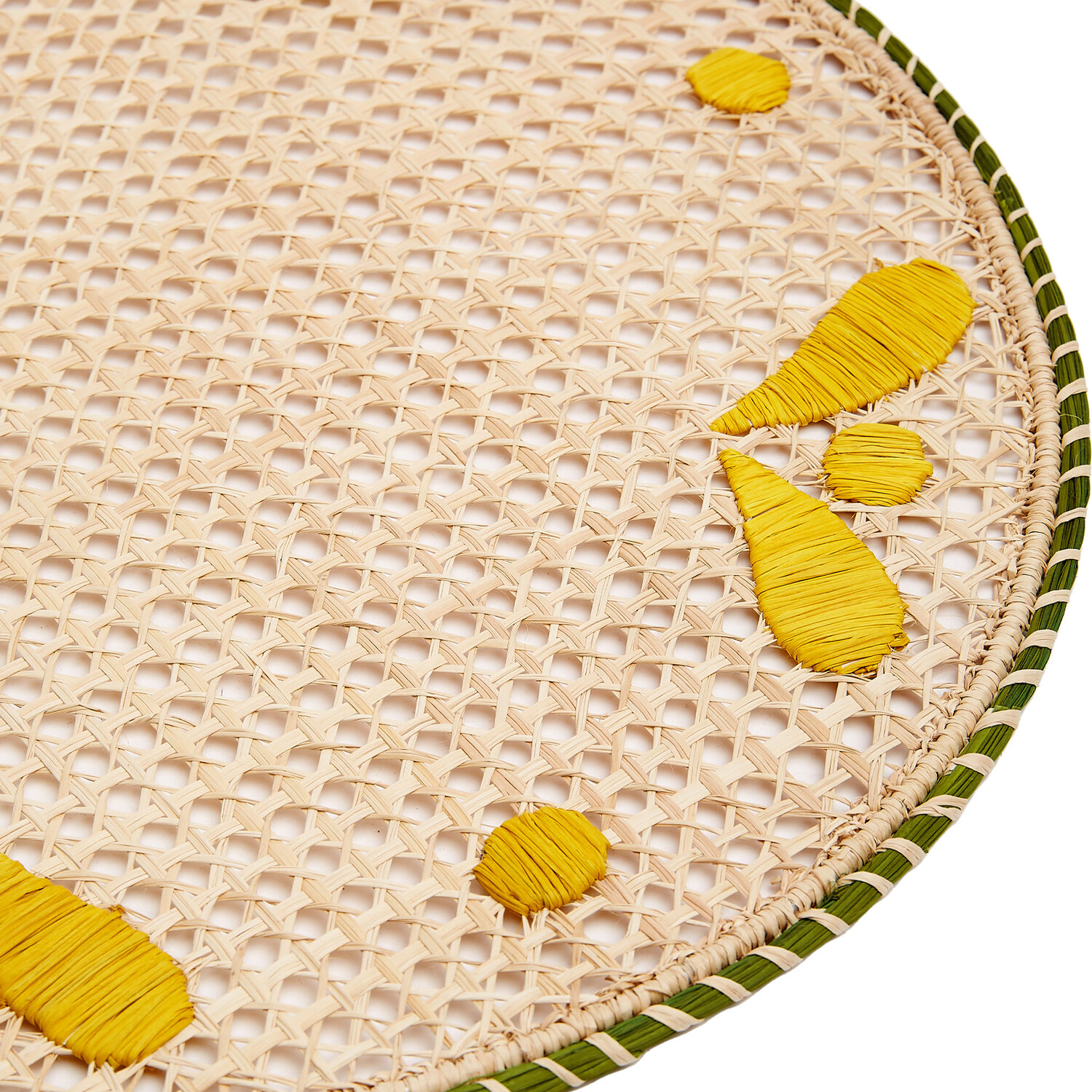 LA DOUBLEJ RAFFIA PLACEMATS SET OF 2 