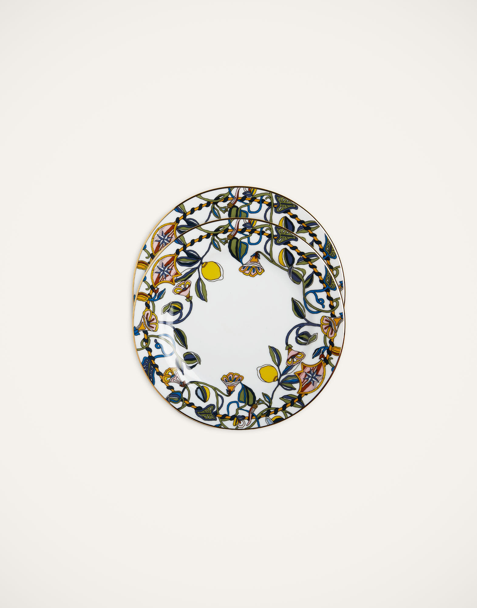 La DoubleJ Dessert Plates Set Of 2 Borboni White DIS0063CER001BRN0005