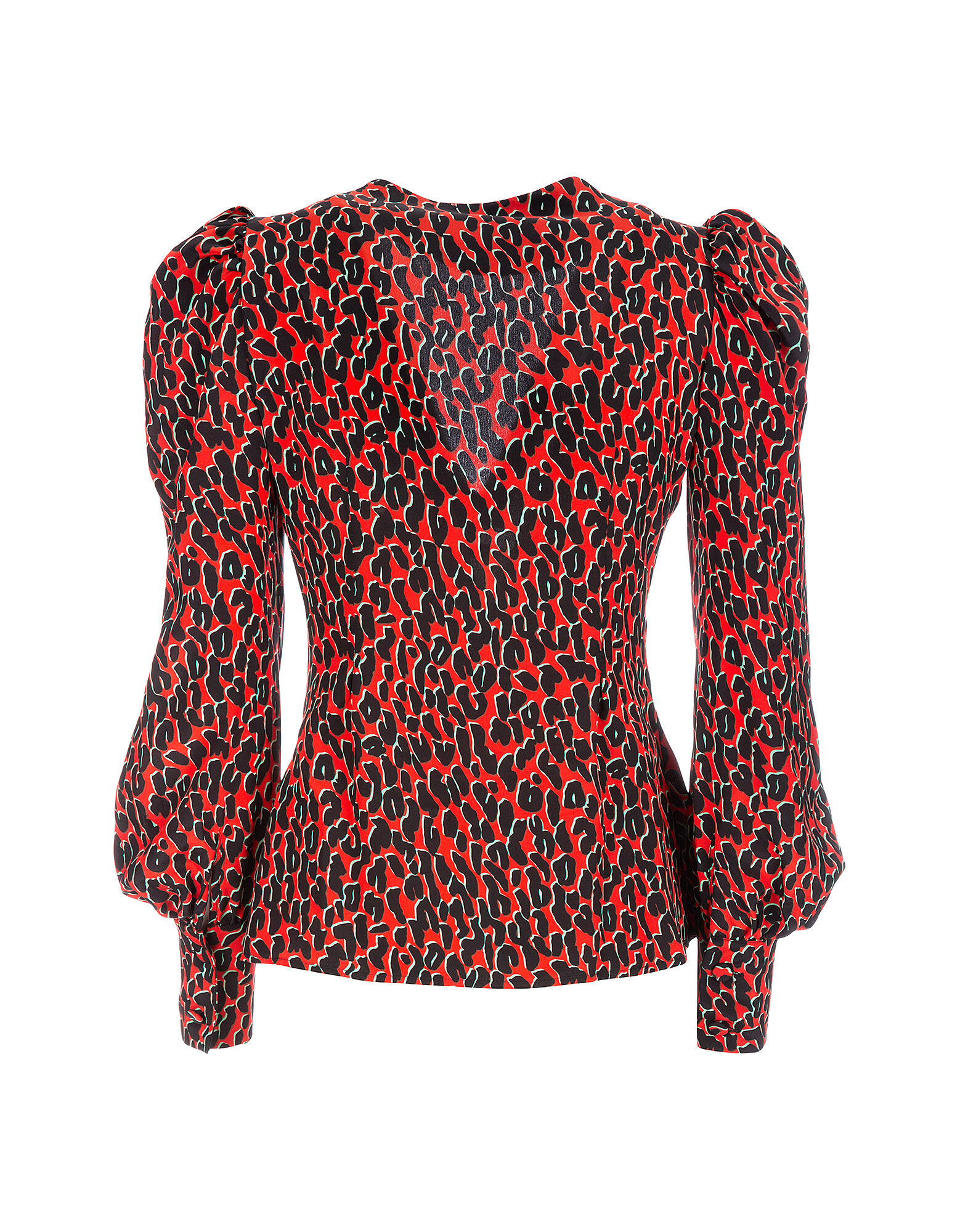 LaDoubleJ Smokin' Hot Shirt Leopard Rosso SHI0015CRE001LEO0002