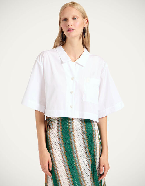 La DoubleJ Polo Short Shirt Solid White SHI0141COT064SOLIDWH01