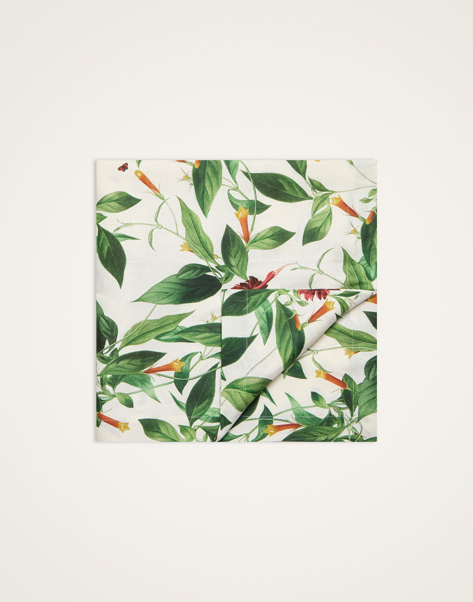 La DoubleJ Medium Tablecloth Bosco Blooms Green TBC0017LIN008BOS02GR02