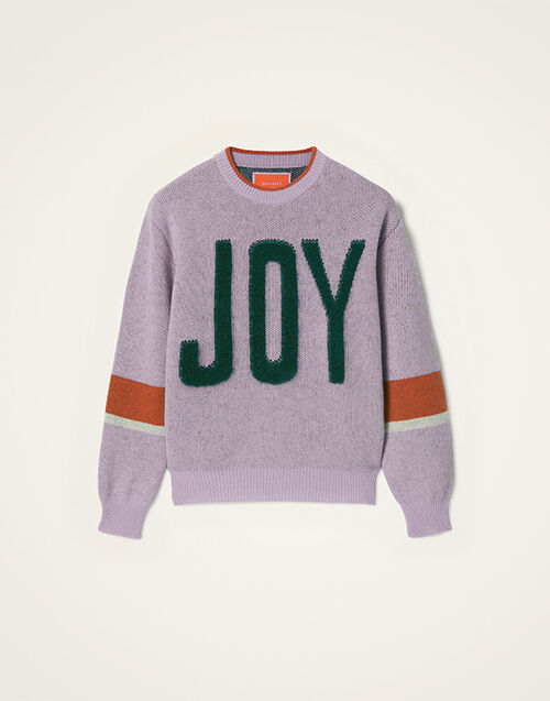 La DoubleJ Joy Sweater Color Block Lilac & Green PUL0248KNI156VA416PU02