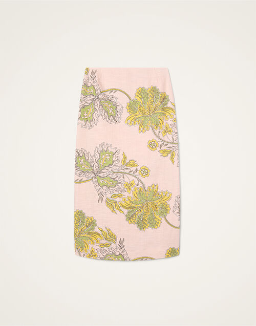 La DoubleJ Pencil Skirt Swathe Pink SKI0022COT005SWA03PI01
