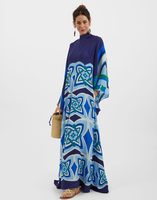 La DoubleJ Magnifico Dress La DoubleJ Magnifico Dress Lakshmi Placed Blu DRE0232VIS004LAK02BU03