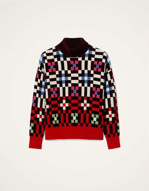 La DoubleJ Byte Turtleneck Multicolor Pink & Blue PUL0309KNI173VA387RE07