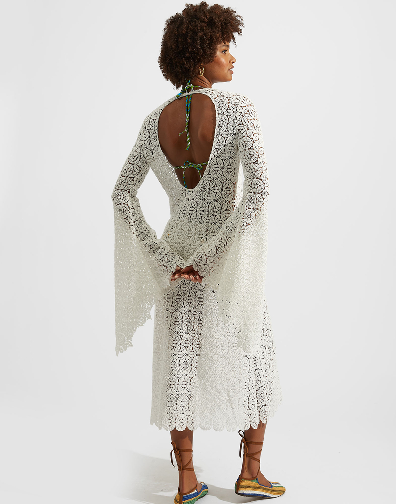 La DoubleJ Costiera Dress La DoubleJ Costiera Dress Solid White DRE0485LAC002SOLIDWH01