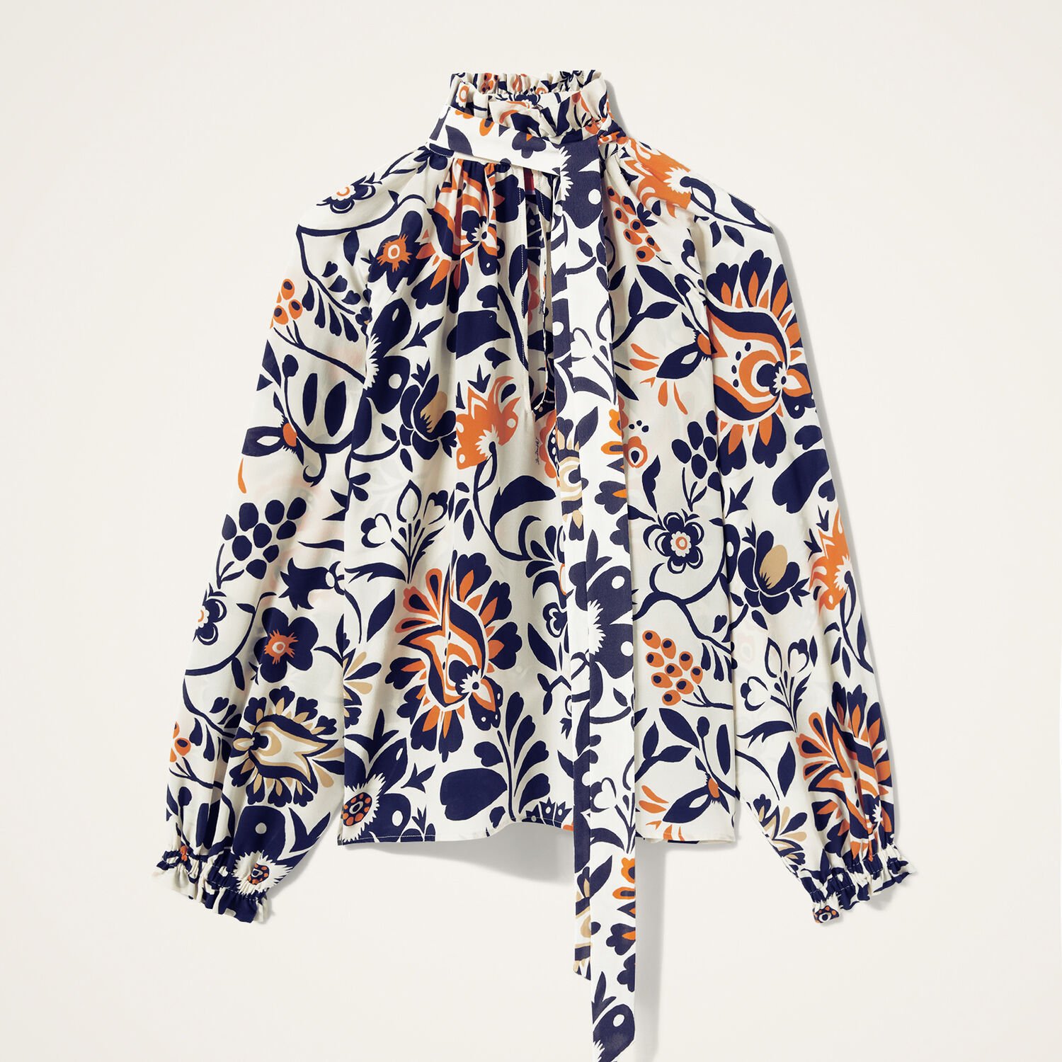 La Doublej La Double J V-neck Cerere Blouse In Moroccan Crepe