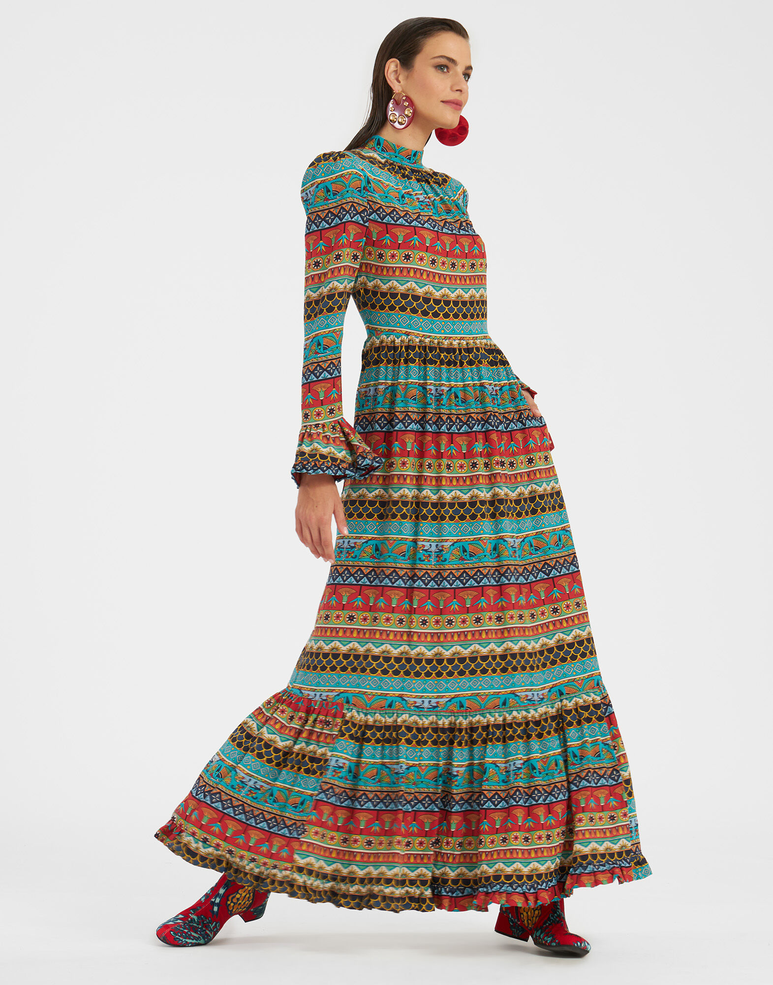 La DoubleJ Visconti Dress Giza Turquoise DRE0041CRE001GIZ01BU08