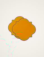 La DoubleJ Medallion Placemats Set Of 2 La DoubleJ Medallion Placemats Set Of 2 Solid Yellow PMT0028ACR003SOLIDYE02