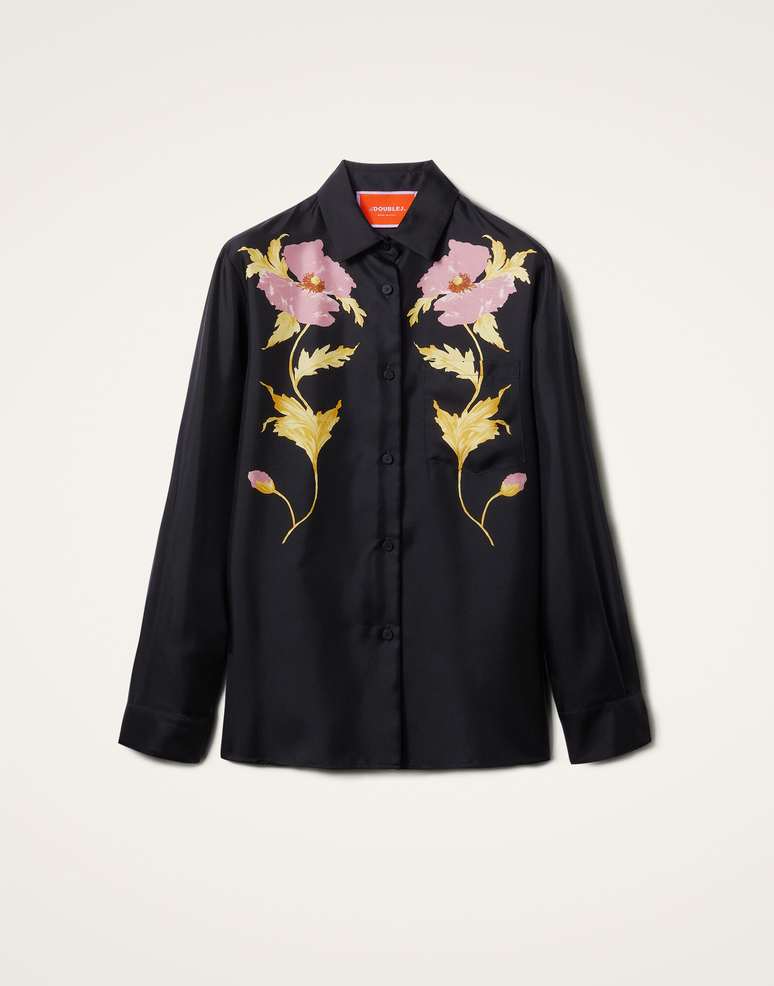 La DoubleJ Boy Shirt Sylph Plac&eacute;e Black SHI0040SIL001SYL04BL01