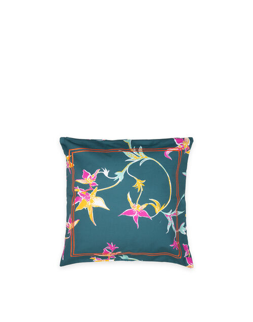 La DoubleJ Cushion Cover Orchidee Petrolio CUS0001COT011ORC0005