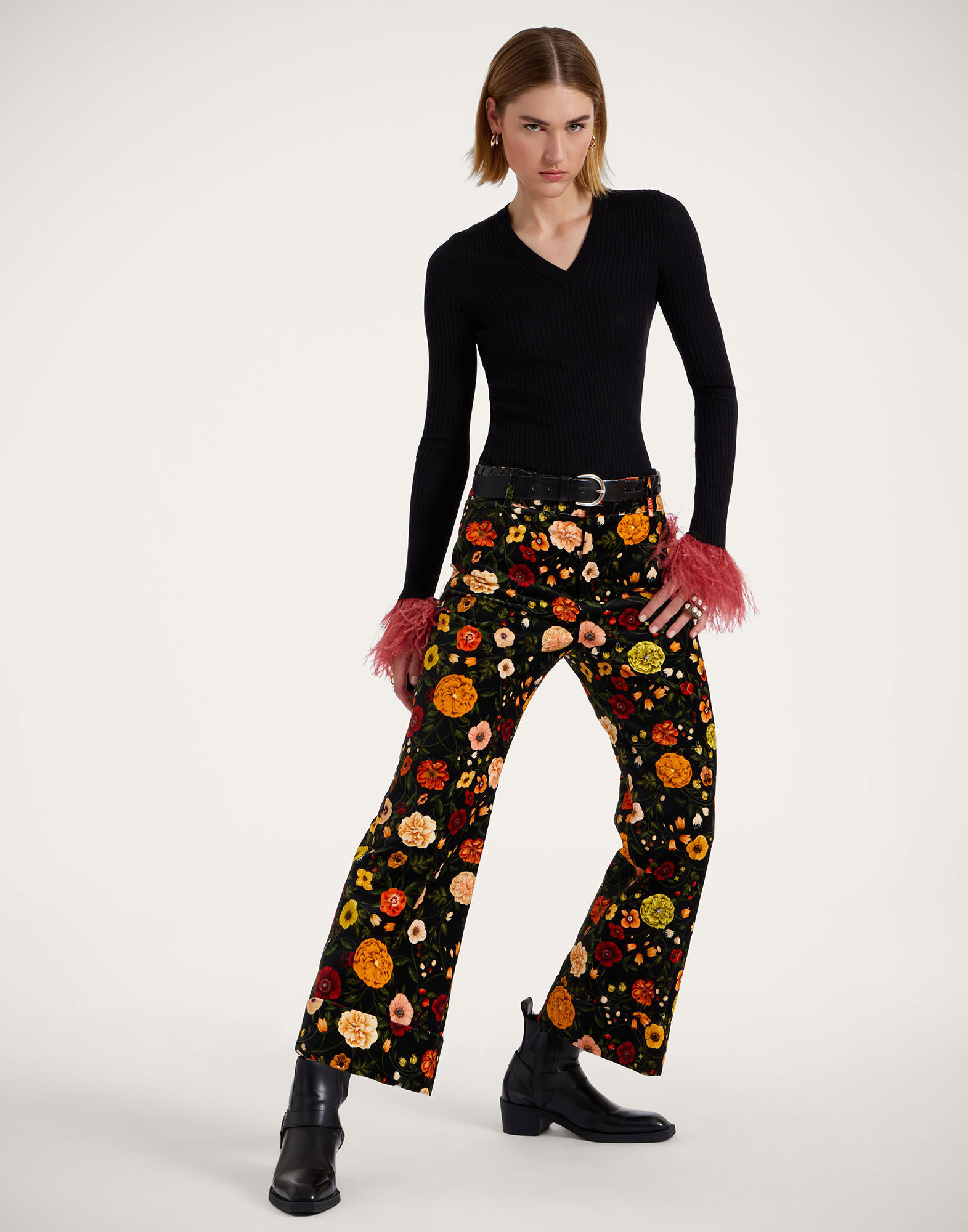 La DoubleJ Hendrix Pants Botticelli Black TRO0014VEL001CEL01BL01