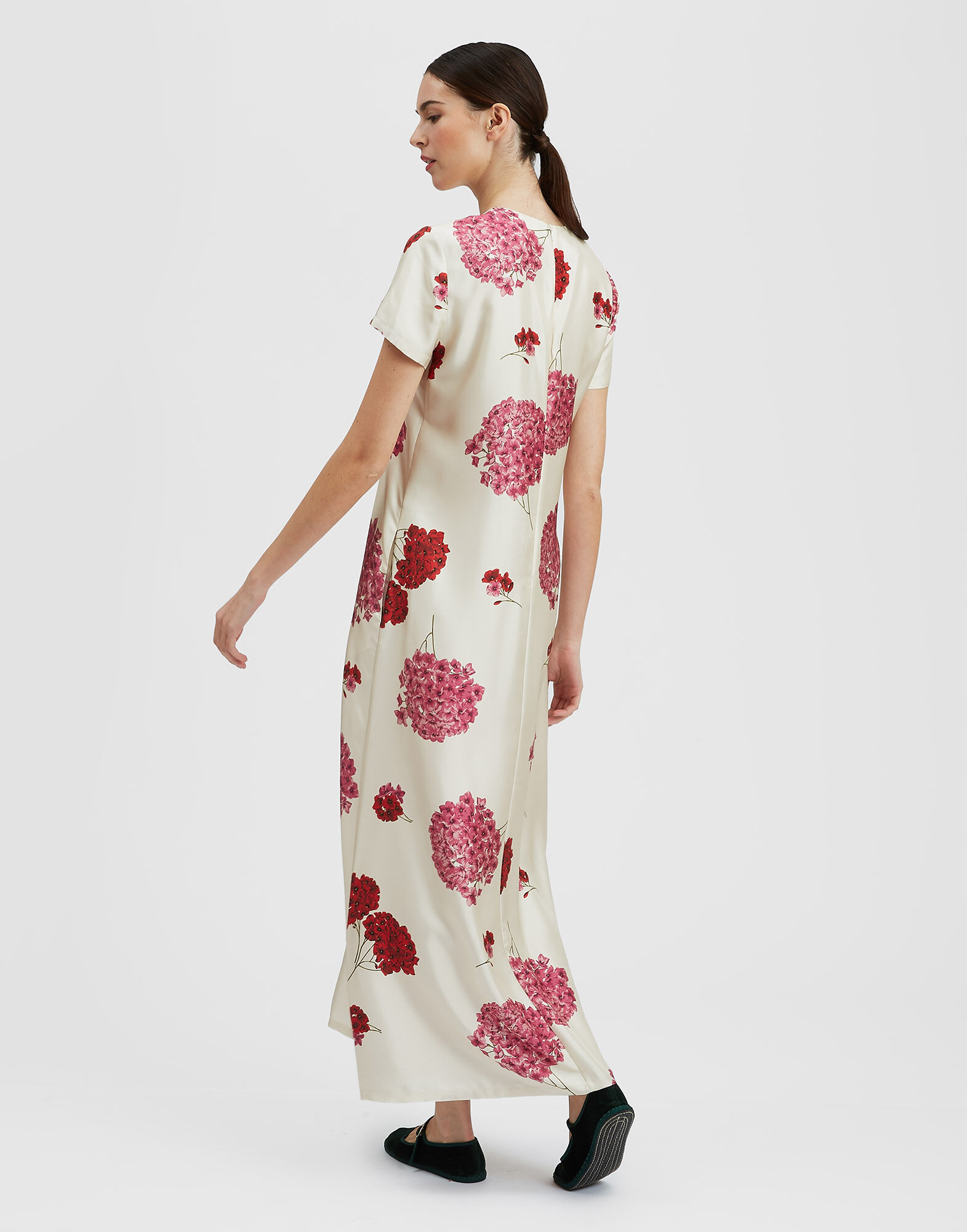 La DoubleJ Swing Dress Ortensia White DRE0001SIL001ORT01WH01