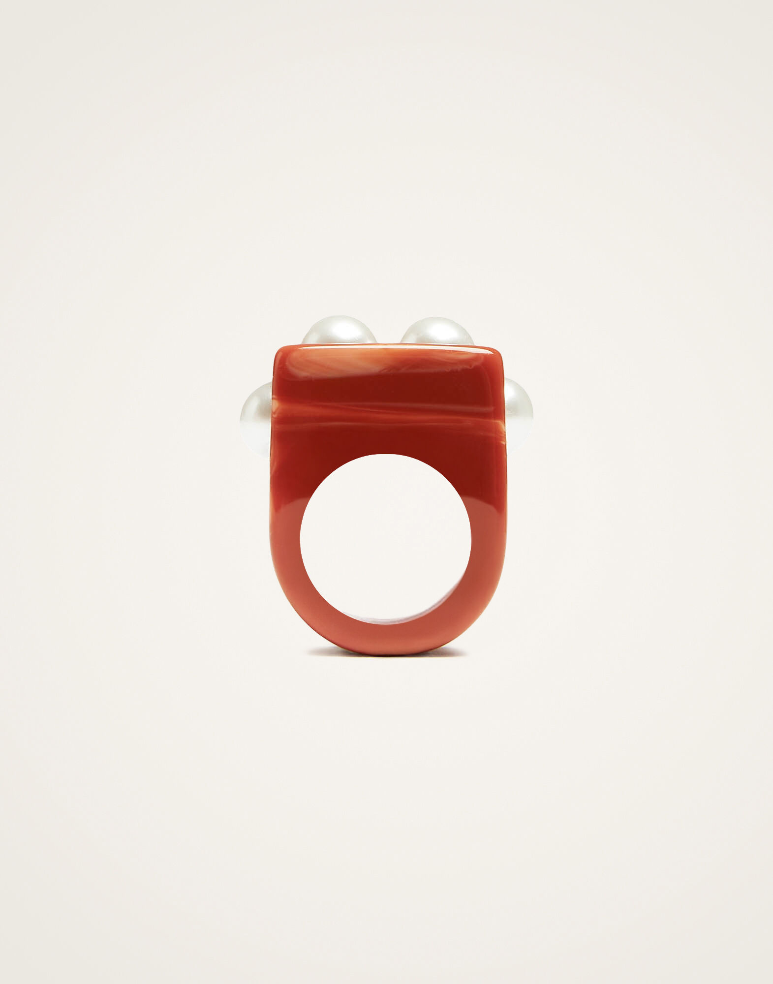 La DoubleJ Nefertiti Ring Solid Pink RIN0007POL007SOLIDPI01