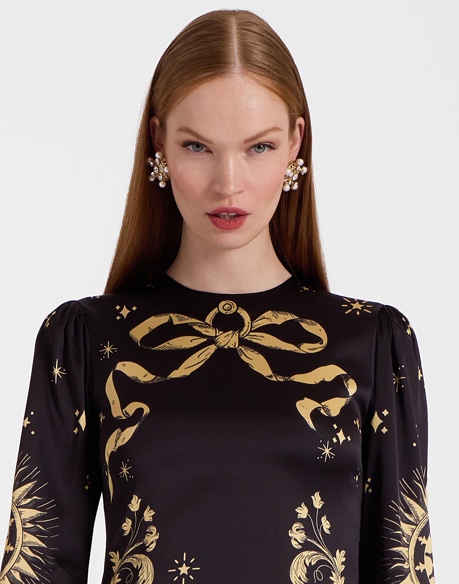 La DoubleJ Clingy Swing Dress Boboli Plac&eacute;e Black DRE0762VIS023BOB01BL01