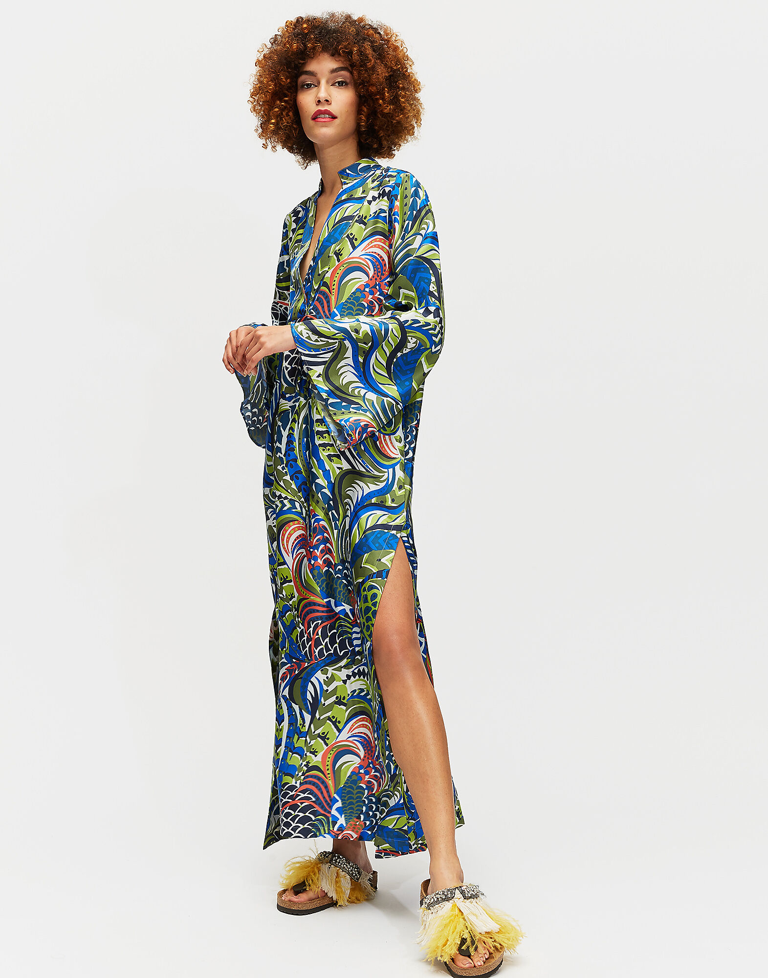 LaDoubleJ Silk Kaftan Fenice DRE0009SIL001FEN0001