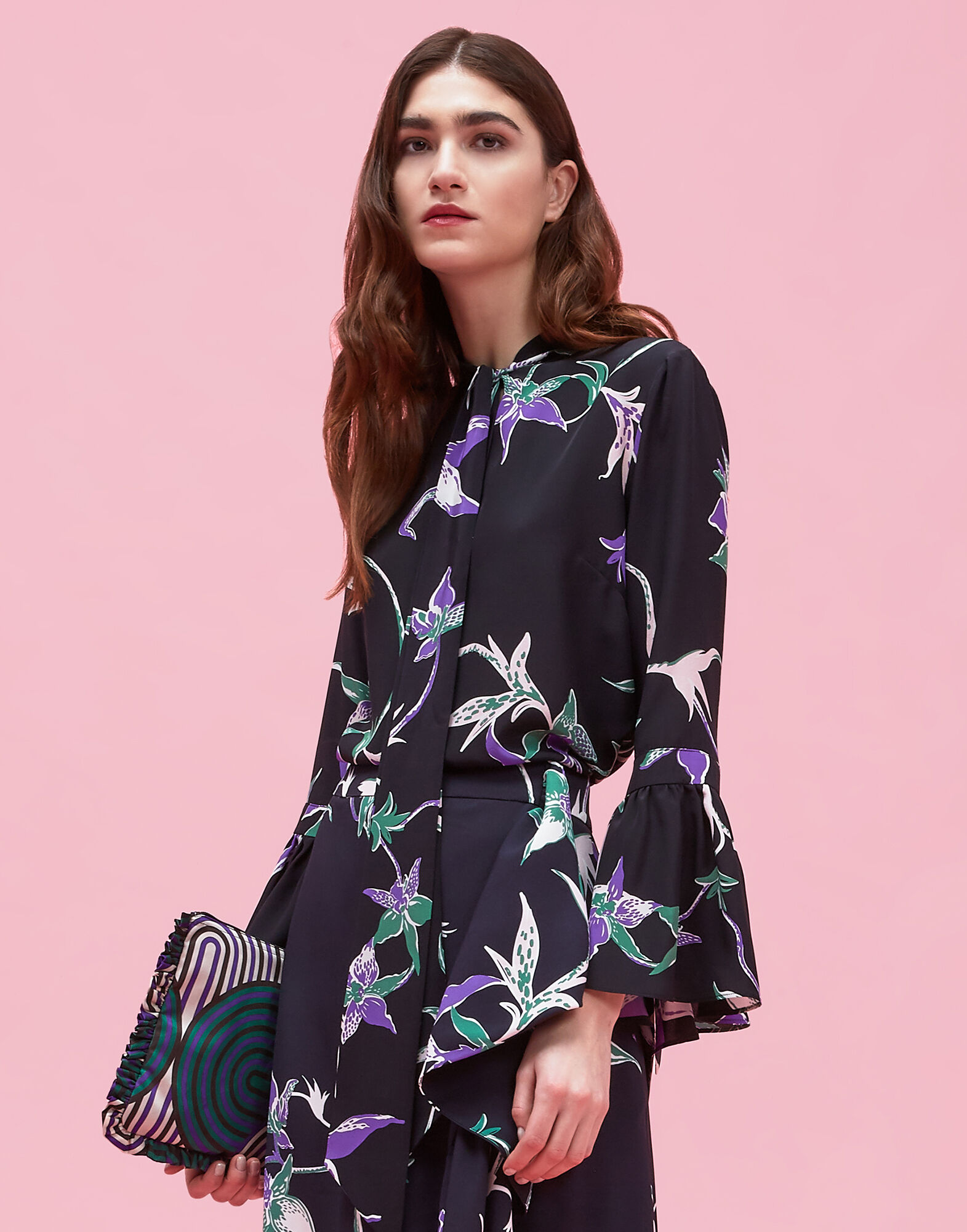 LaDoubleJ Happy Wrist Top Orchidee Nero SHI0011CRE001ORC0003