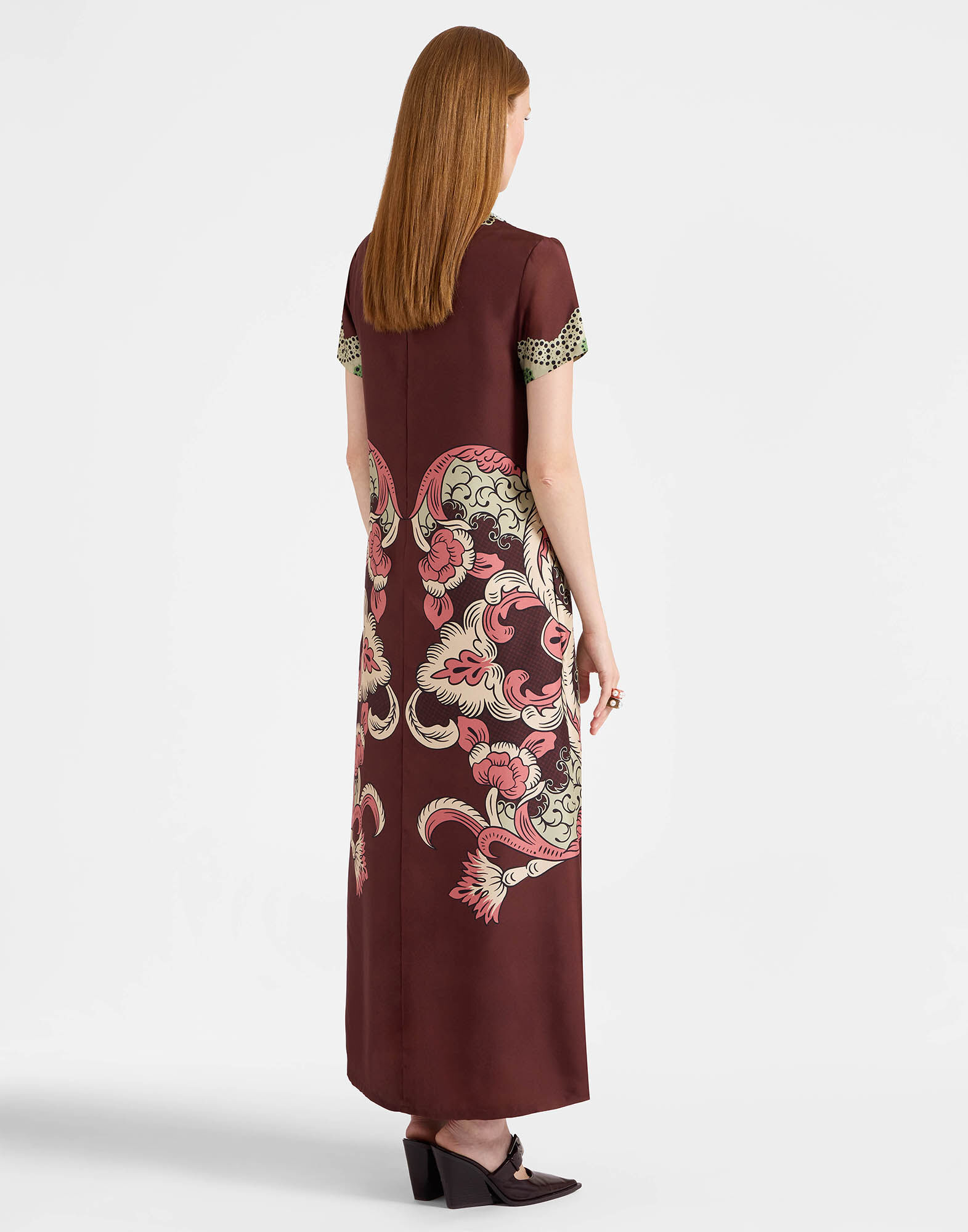 La DoubleJ Swing Dress Portal Plac&eacute;e Brown DRE0128SIL006POR02BR11