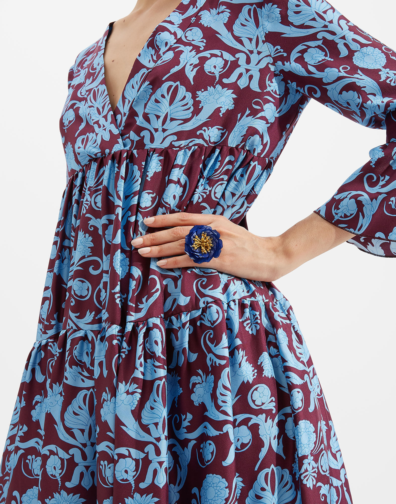 La DoubleJ Blossom Ring Fiore Blu RIN0001BRA001FIO0003