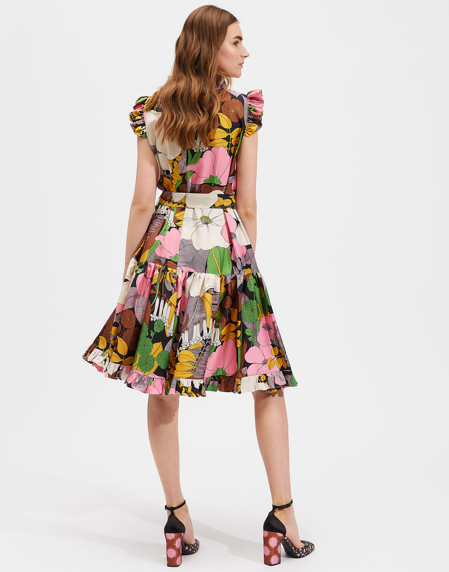 LaDoubleJ Short And Sassy Dress Big Flower DRE0003SIL001BFL0001