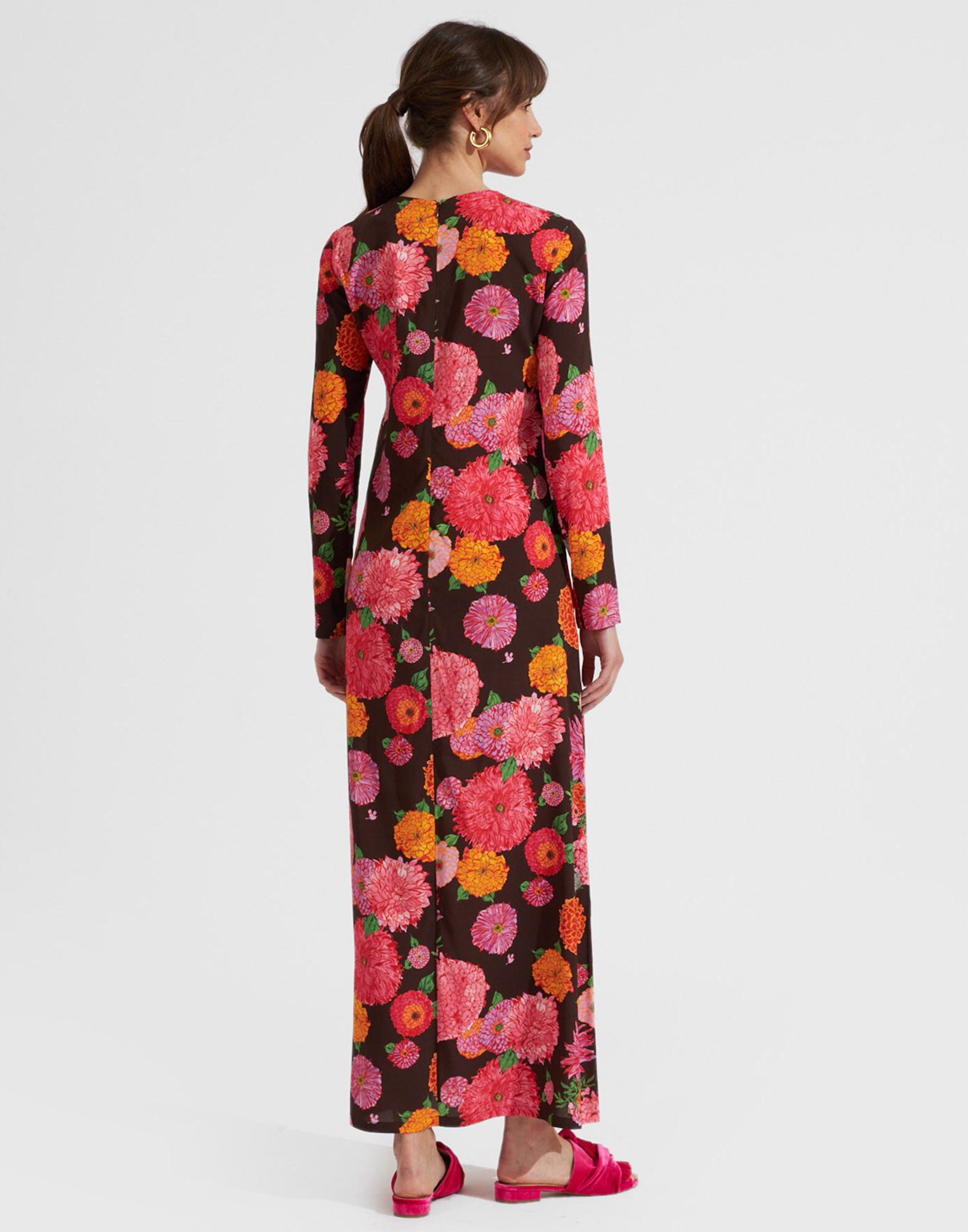 La DoubleJ Long Sleeve Swing Dress Gin Chocolate DRE0184VIS001GYN01BR07