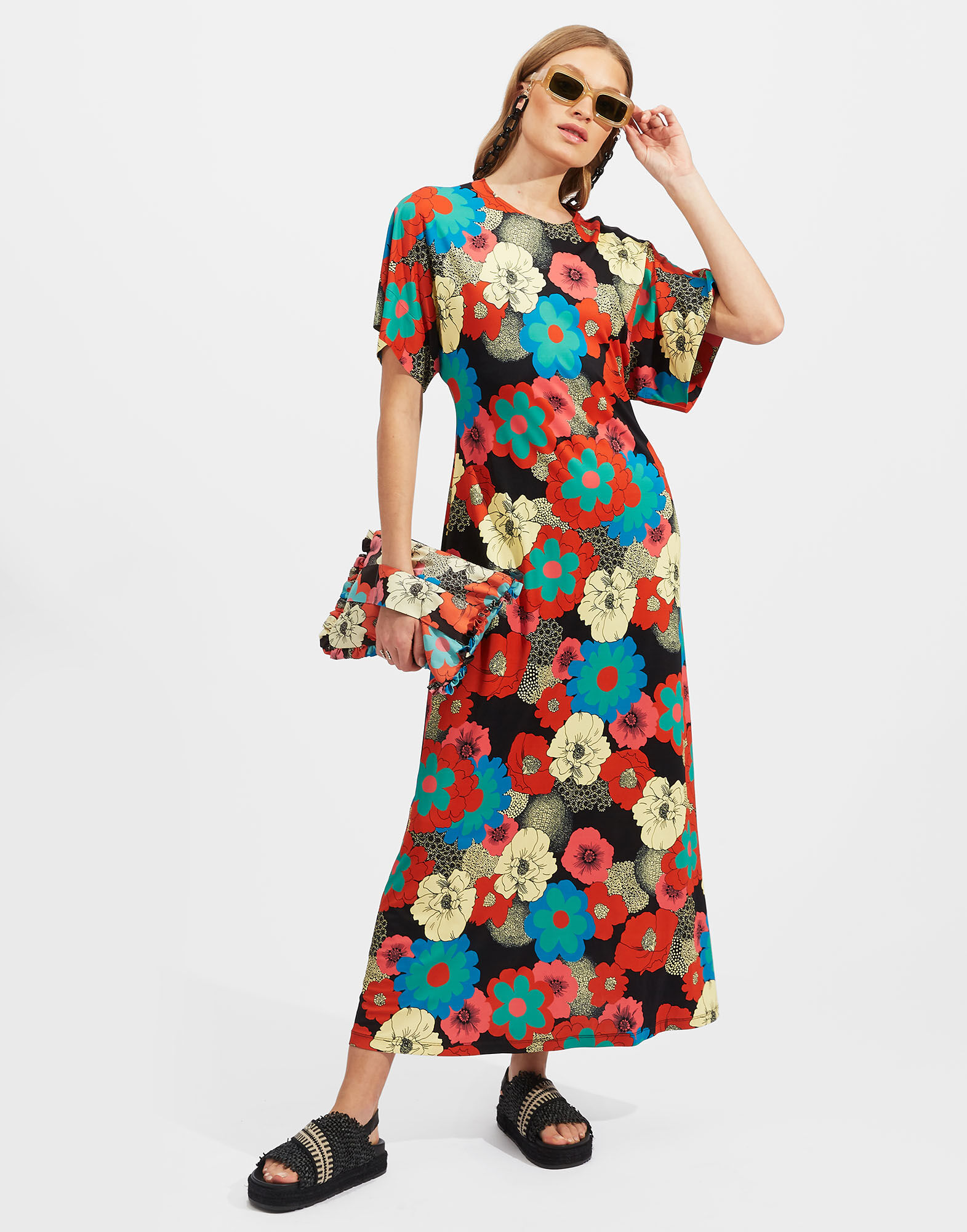 La DoubleJ Goddess Dress Ice Poppy DRE0250JER011ICP0001