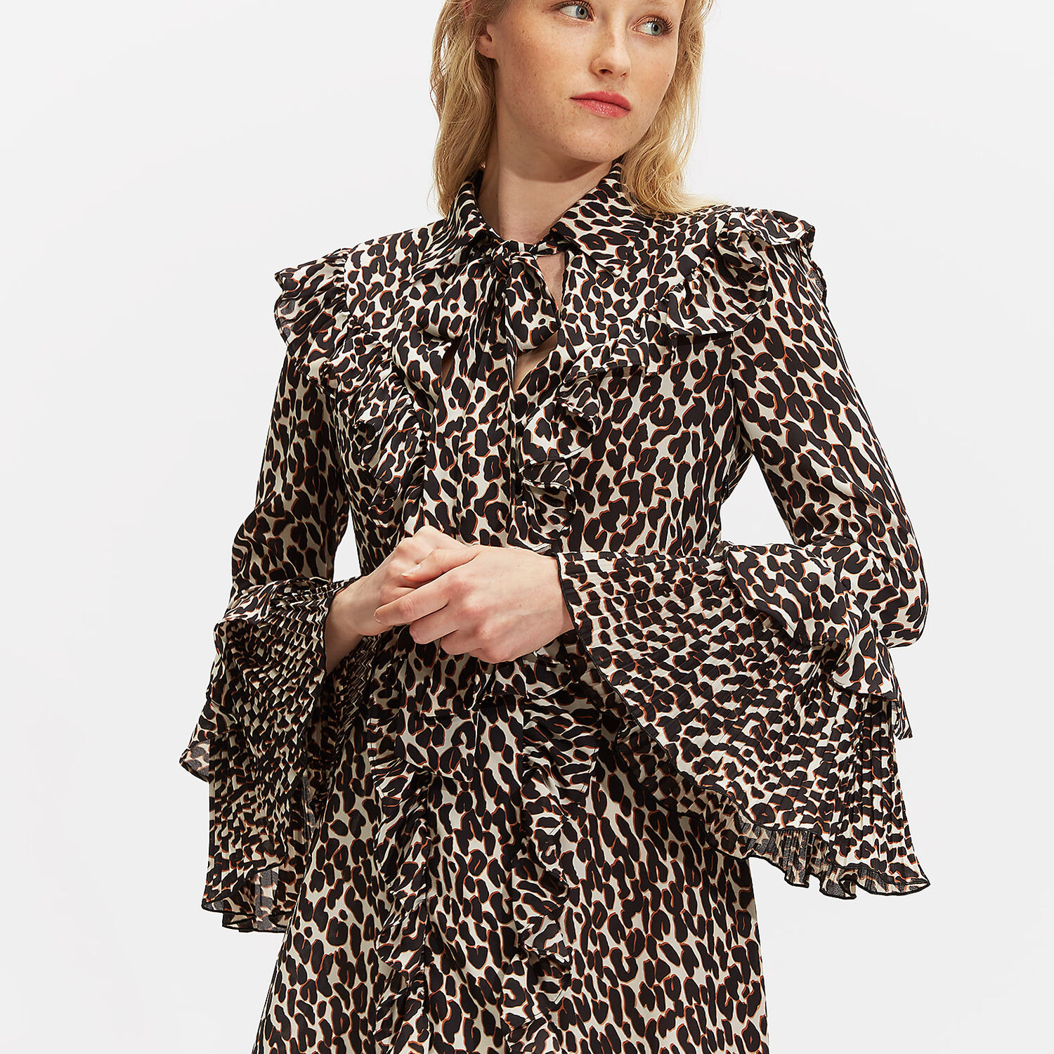 La Doublej Long Fancy Dress In Leopard