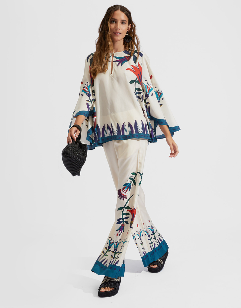 La DoubleJ Palazzo Pants La DoubleJ Palazzo Pants Isis Avorio Placée TRO0026SIL006ISI0001