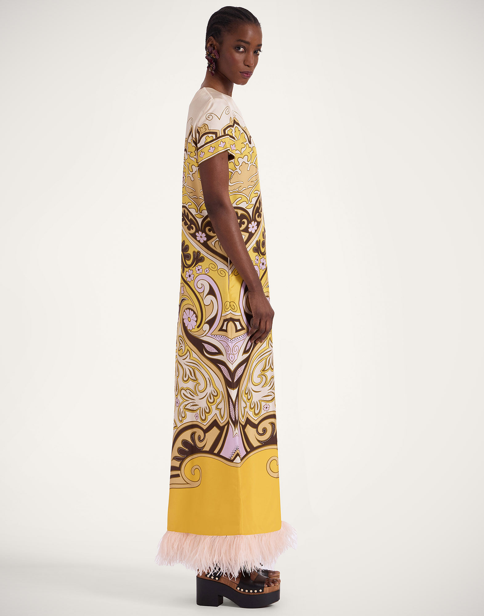 La DoubleJ Swing Dress Spells Plac&eacute;e Yellow DRE0864SIL006SPE01YE02