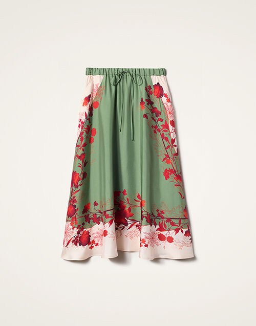 La DoubleJ Drawstring Skirt Woodland Plac&eacute;e Camouflage SKI0106SIL006WOD01GR08