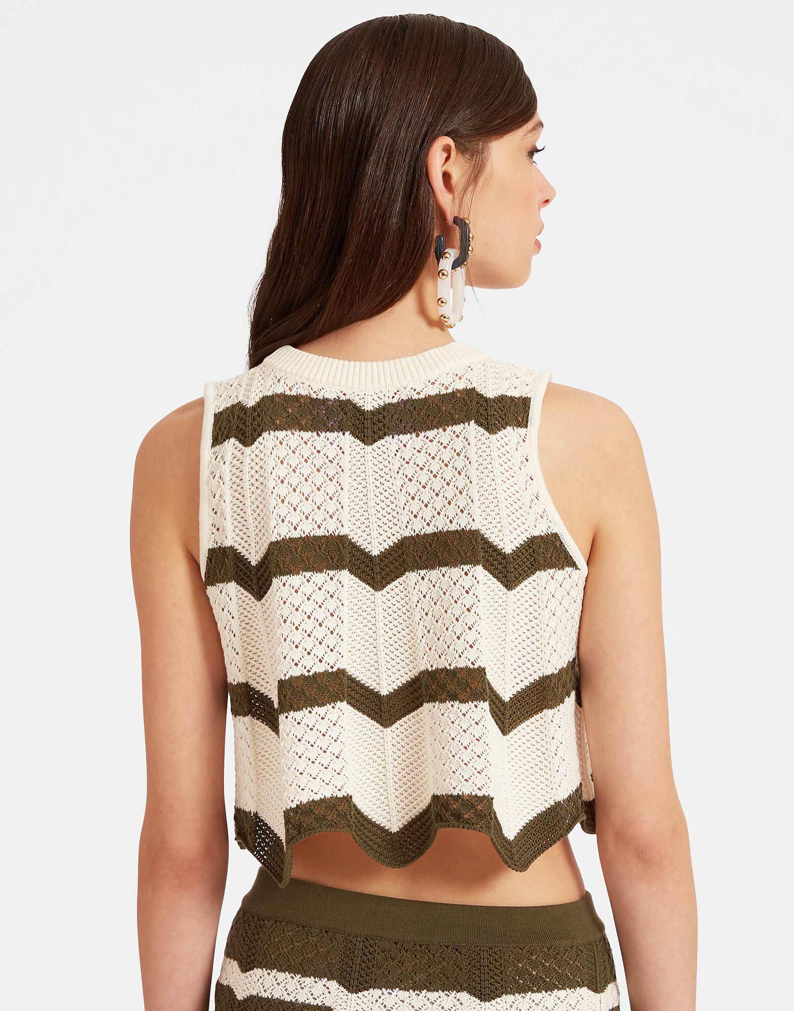 La DoubleJ Chevron Top Solid Camouflage PUL0145KNI084VA255WH03