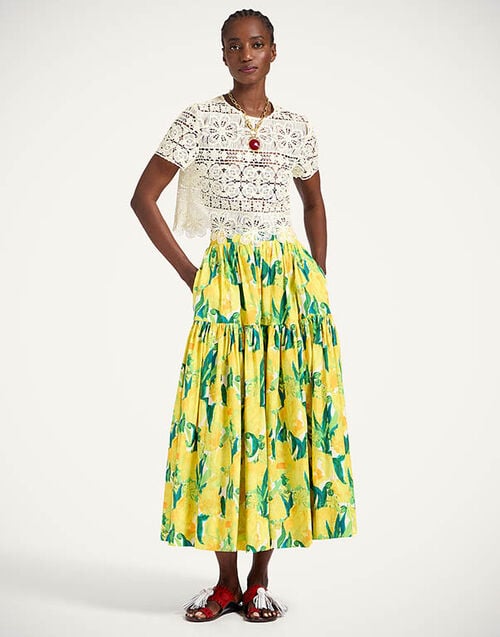 La DoubleJ Oscar Skirt La DoubleJ Oscar Skirt Zesty Yellow SKI0012COT039ZES01YE02