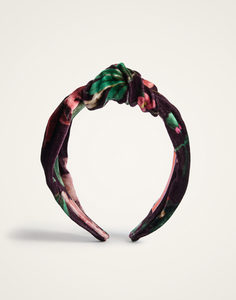 La DoubleJ Love Knot Headband La DoubleJ Love Knot Headband Zooflora Burgundy HEB0015VEL018ZOF02RE02