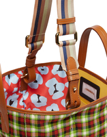 LaDoubleJ Mini Mama Tote Bag LaDoubleJ Mini Mama Tote Bag Check Verde/Nero BAG0004PLC002CHE0007