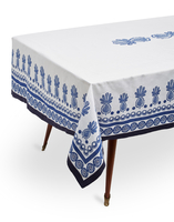 La DoubleJ Medium Tablecloth Big Pineapple Blu &#40;Plac&eacute;e&#41; TBC0002LIN001PNP0016
