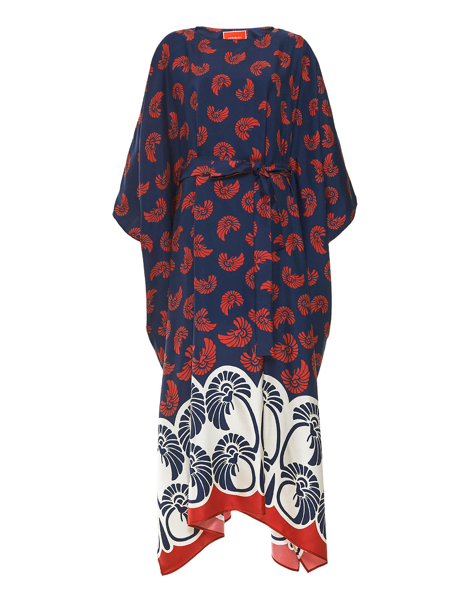 La DoubleJ Square Kaftan Palmetto Plac&eacute;e DRE0369SIL001PIG01BU06