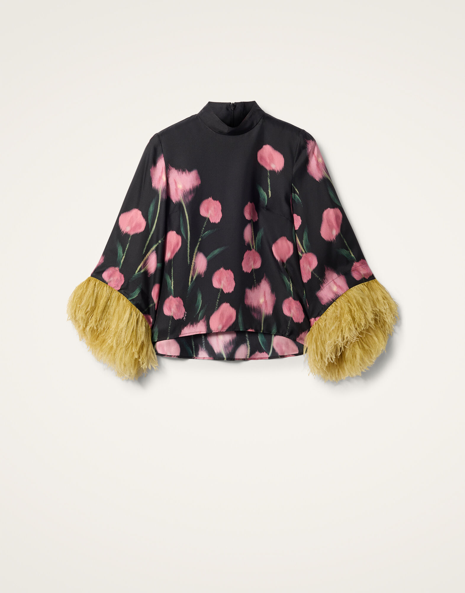 La DoubleJ Make An Exit Top Anthurium Black TOP0104SIL001ANT02BL01