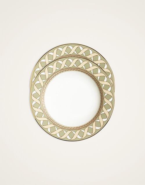 La DoubleJ Soup Plates Set Of 2 Odysseus Pistachio SOU0002CER001ODY01GR10