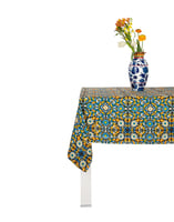 La DoubleJ Large Tablecloth &#40;180x350&#41; Confetti Blu TBC0003LIN001CON0002