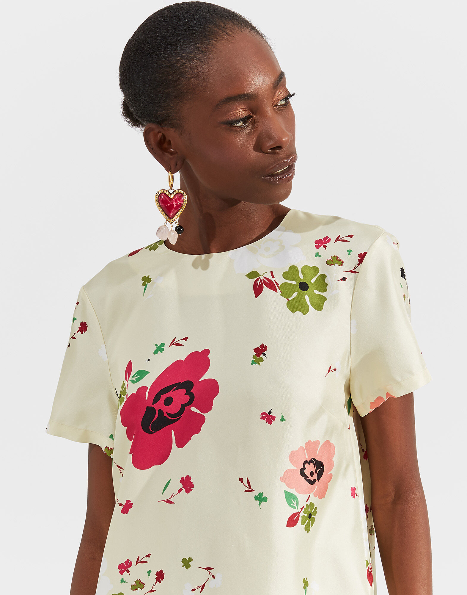 LaDoubleJ Mini Swing Dress Giardino DRE0159SIL001GIA0001