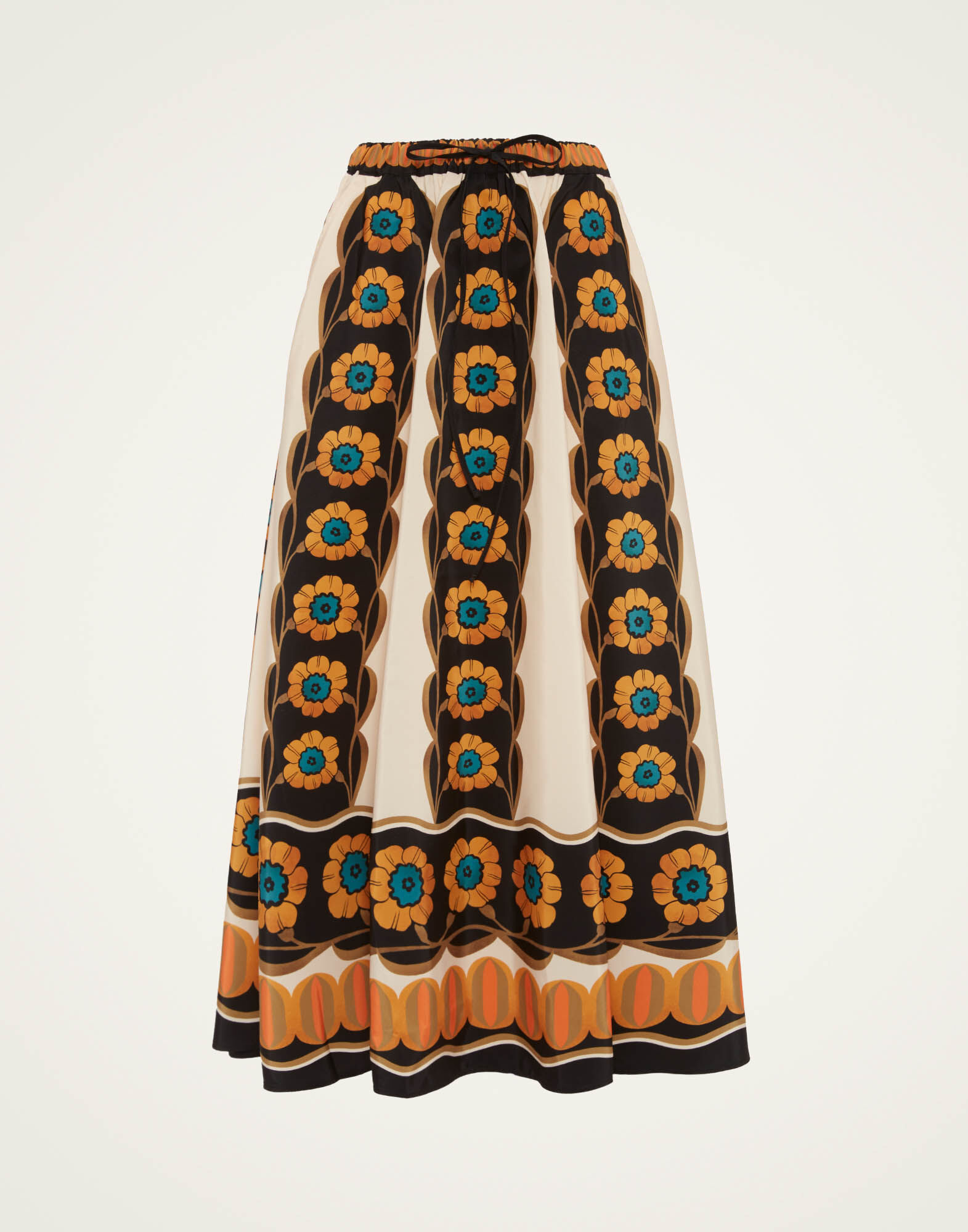 La DoubleJ Drawstring Skirt Daisychain Plac&eacute;e Orange SKI0106FAI002ROP04OR02