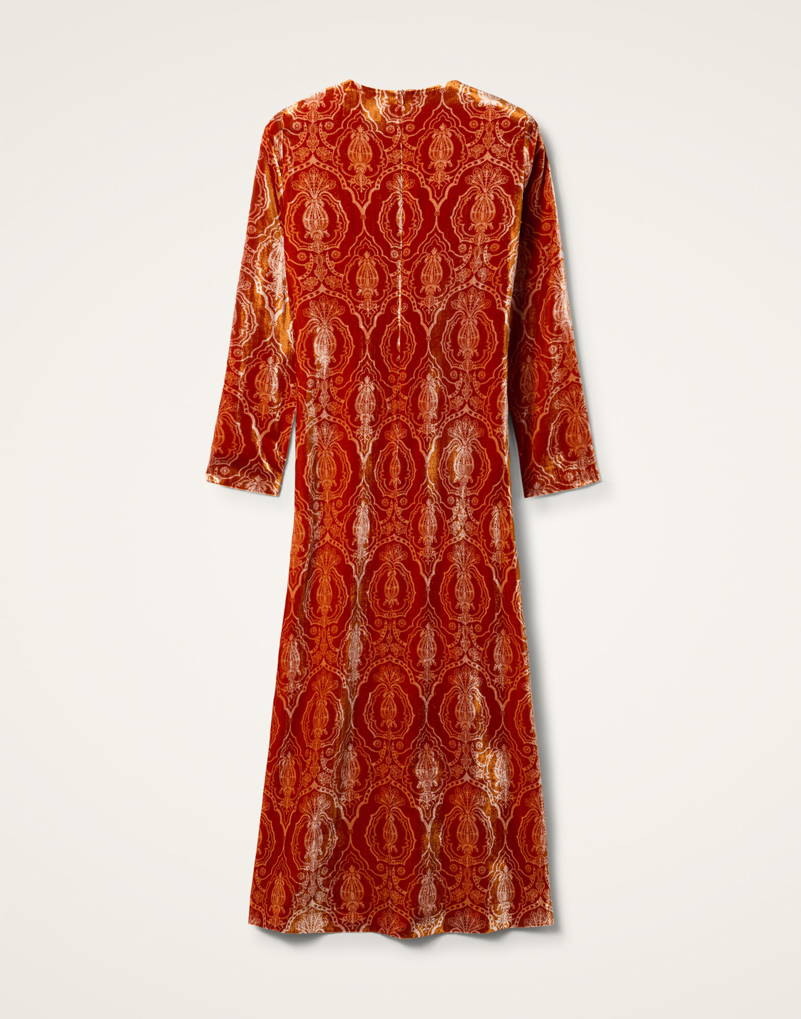 La DoubleJ Long Sleeve Swing Dress Banquet Orange DRE0184DEV003BQT03OR02