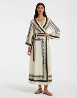 La DoubleJ The Wrap Dress La DoubleJ The Wrap Dress Doric Placée Cream DRE0734COT056DOR01WH03