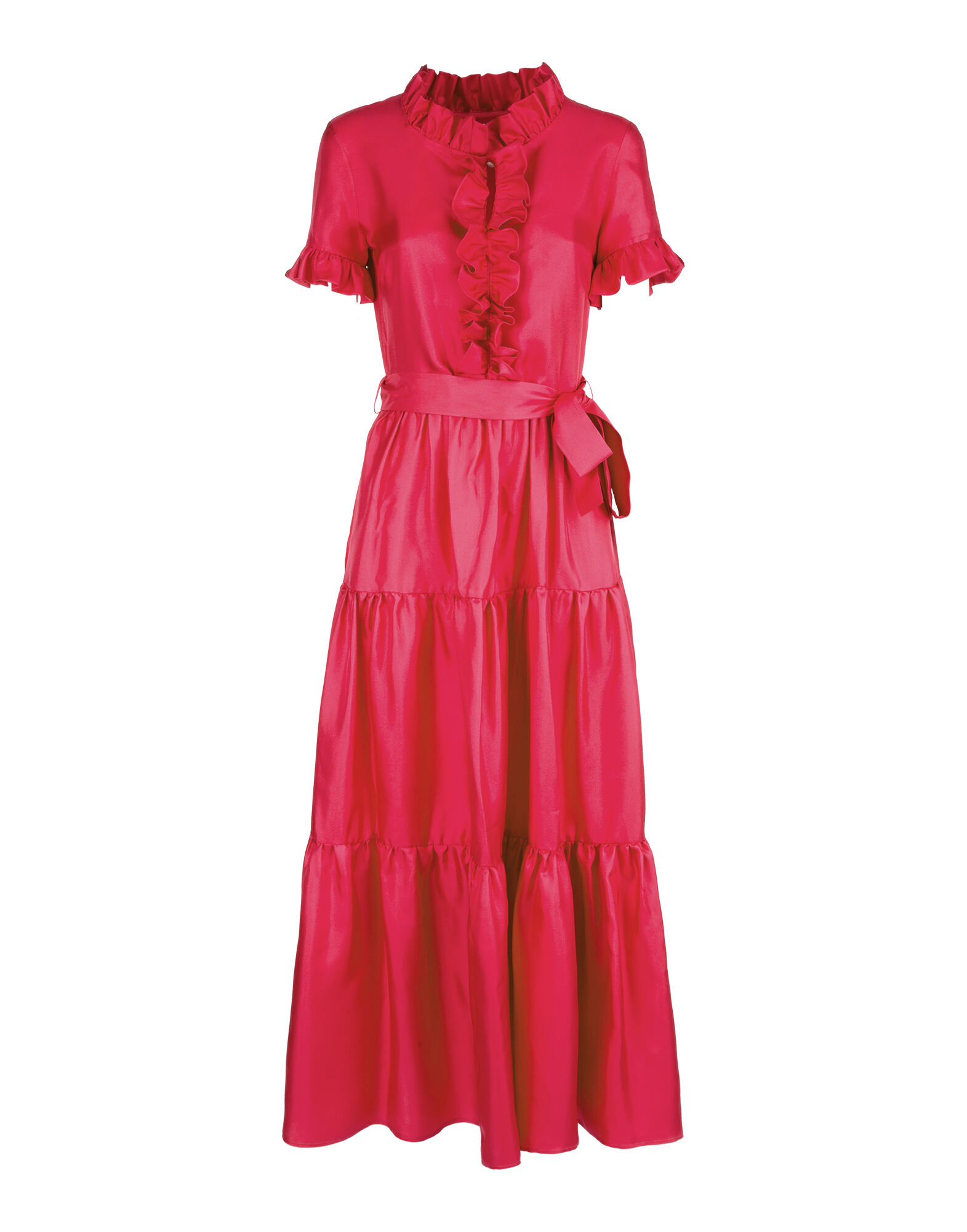 LaDoubleJ Long & Sassy Dress Solid Magenta DRE0017SIL001FUC0001