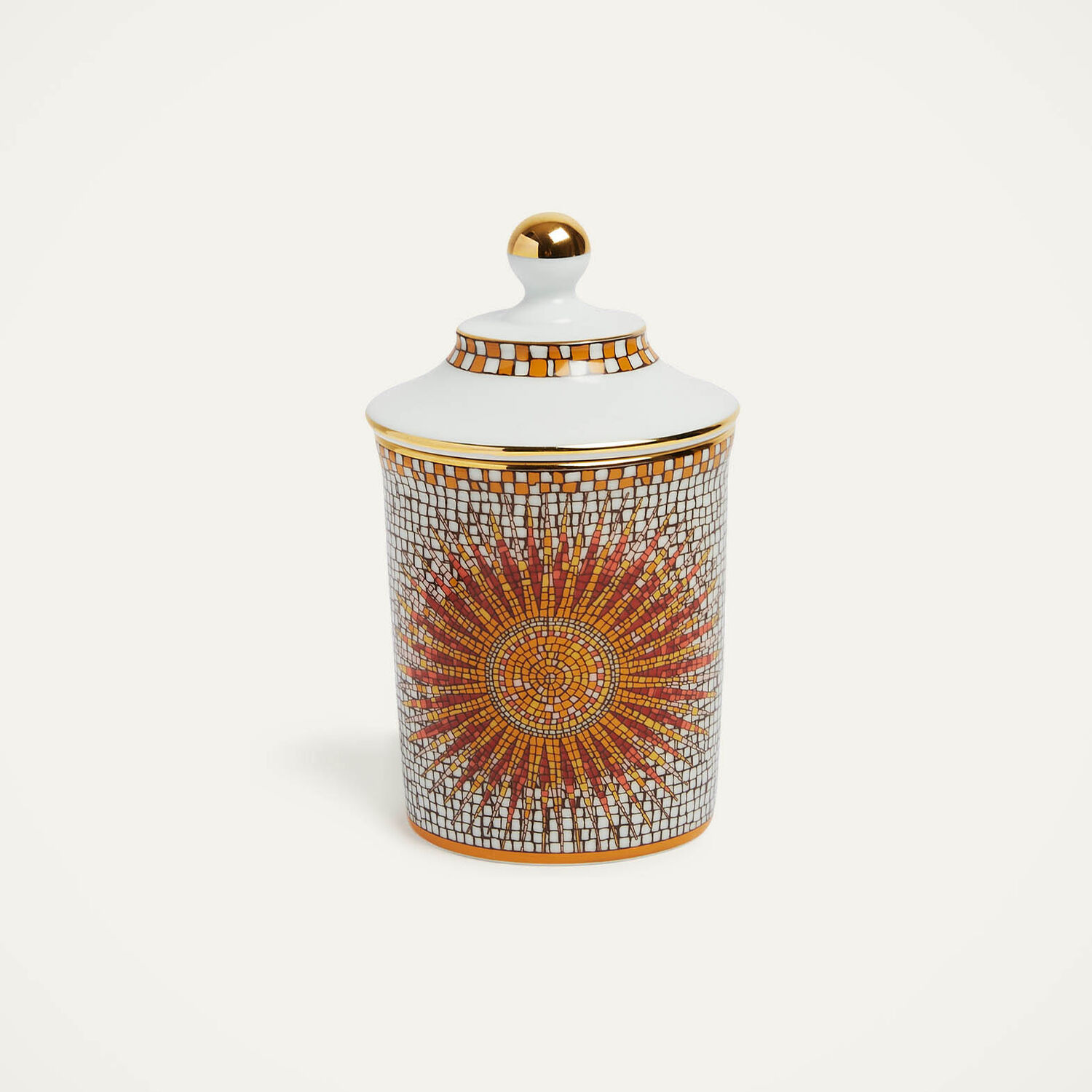 La Doublej Lidded Mug In Sunrays Multicolor