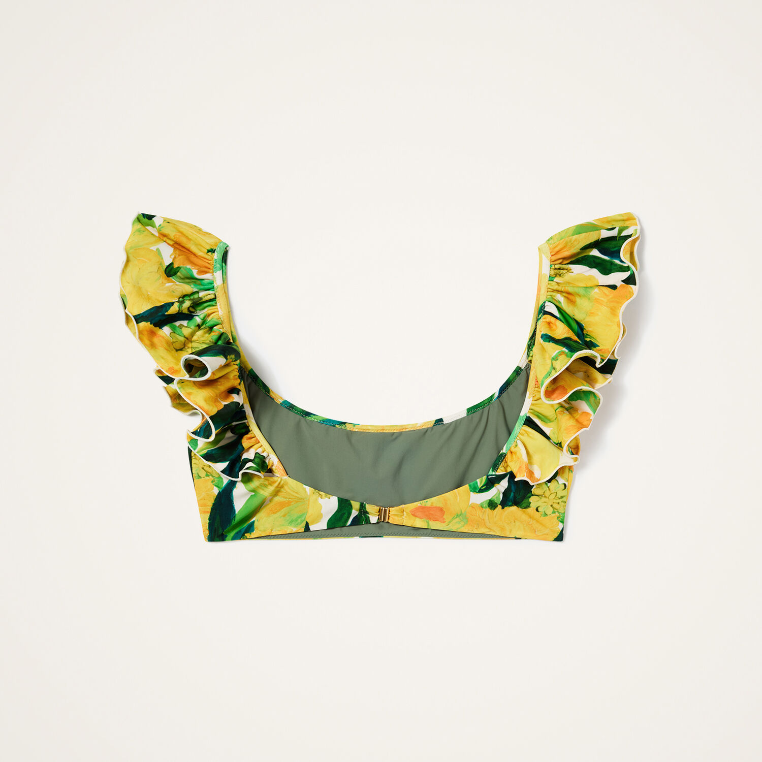 La Doublej Ruffle Bikini Top Zesty Yellow