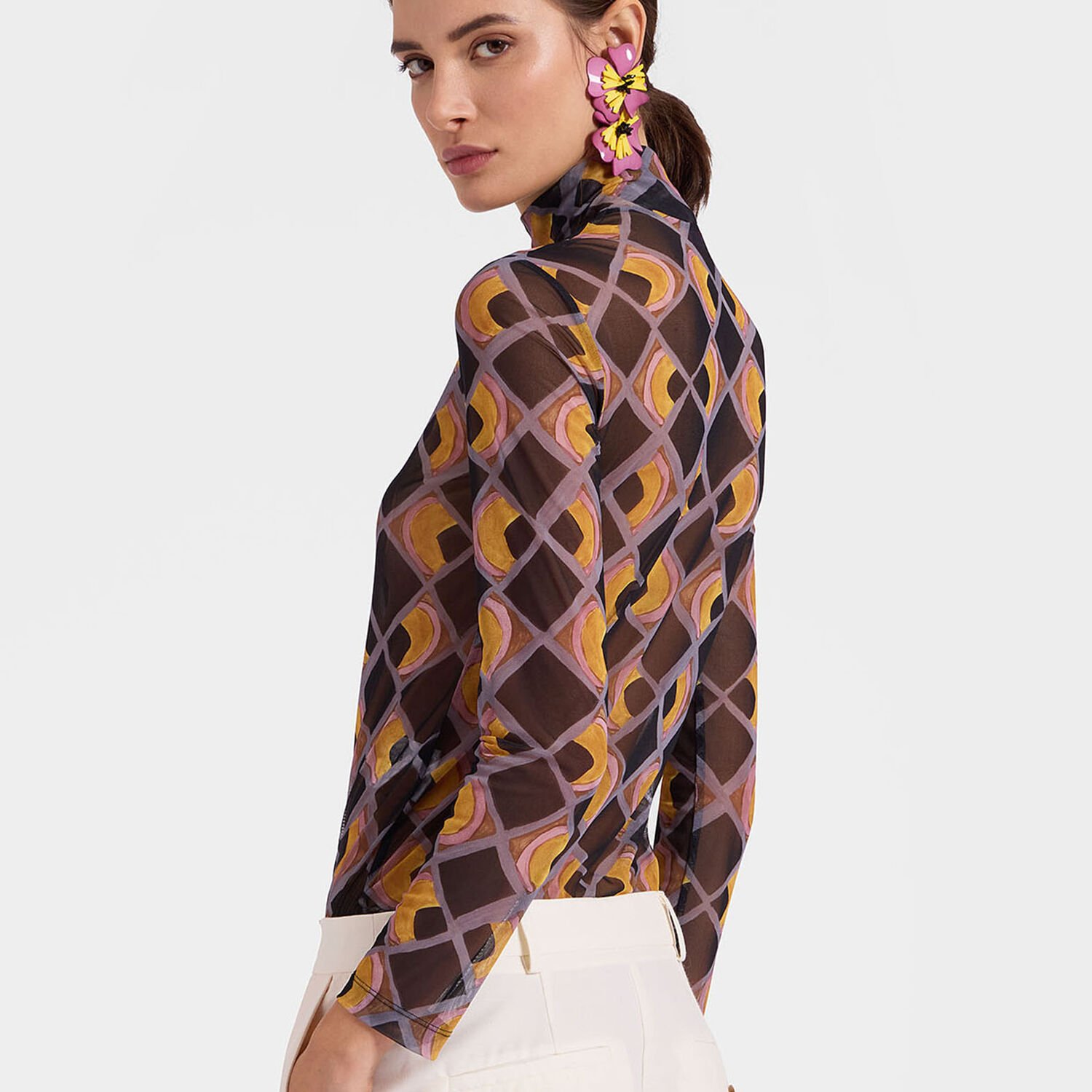 La Doublej Turtleneck In Half-light Black