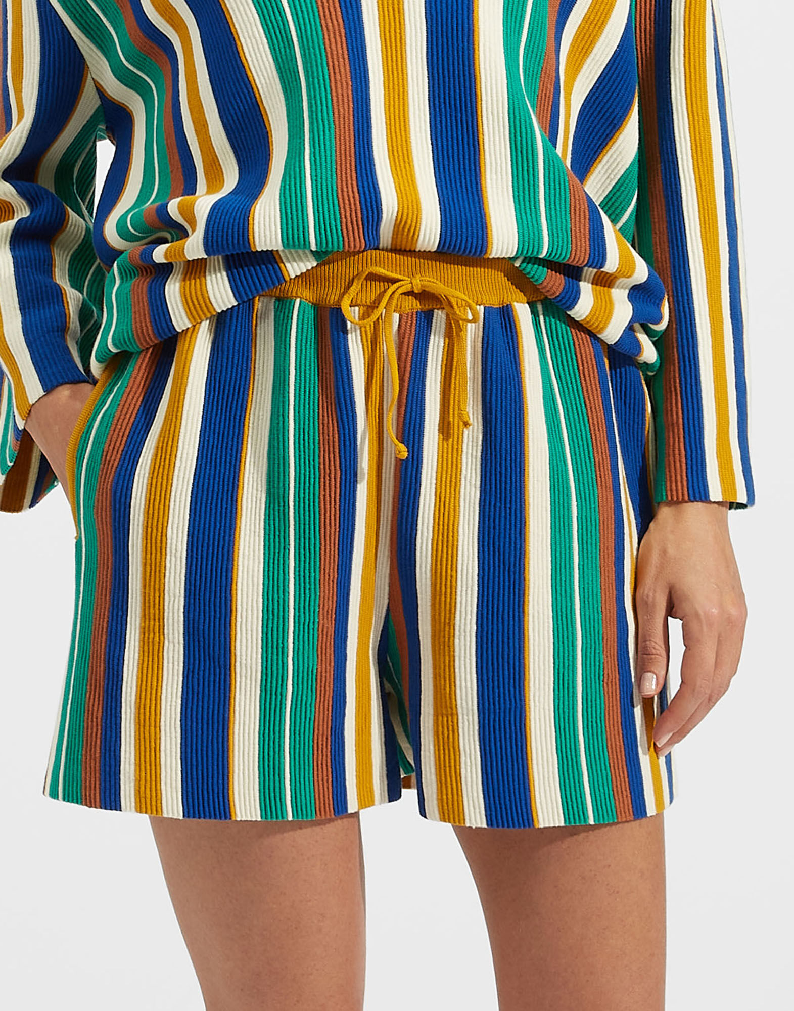 Bay Pull Up Shorts in Multicolor Verde for Women La DoubleJ